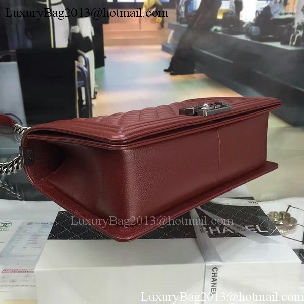 Boy Chanel Flap Bags Original Wine Cannage Pattern A67088 Silver Boy Chanel Flap Bags Original Wine Cannage Pattern A67088 Silver