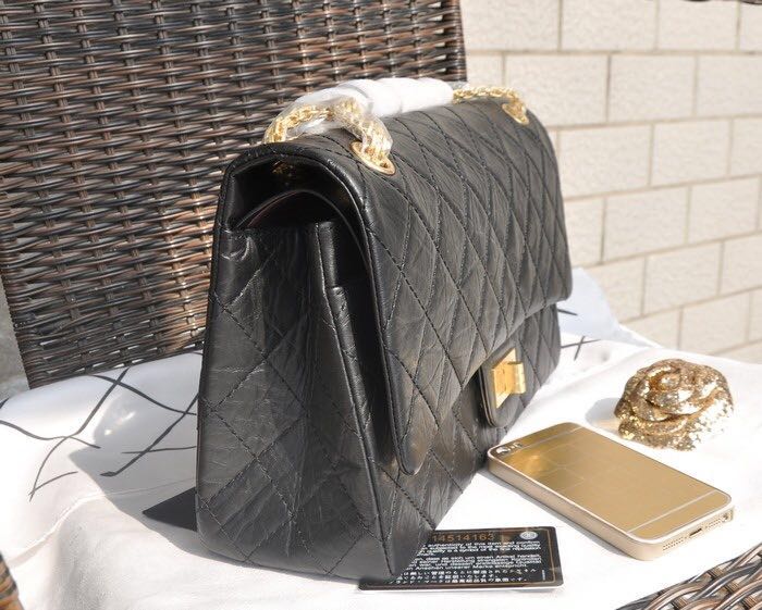 Chanel Sheepskin Leather Flap Bag 17222 Black Chanel Sheepskin Leather Flap Bag 17222 Black