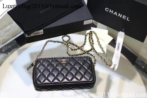 Chanel mini Shoulder Bag Black Sheepskin Leather A7020 Silver Chanel mini Shoulder Bag Black Sheepskin Leather A7020 Silver