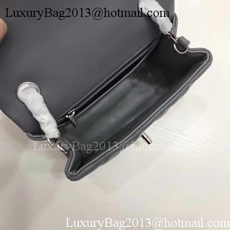 Chanel Classic MINI Flap Bag Original Sheepskin Leather A1115 Grey Chanel Classic MINI Flap Bag Original Sheepskin Leather A1115 Grey