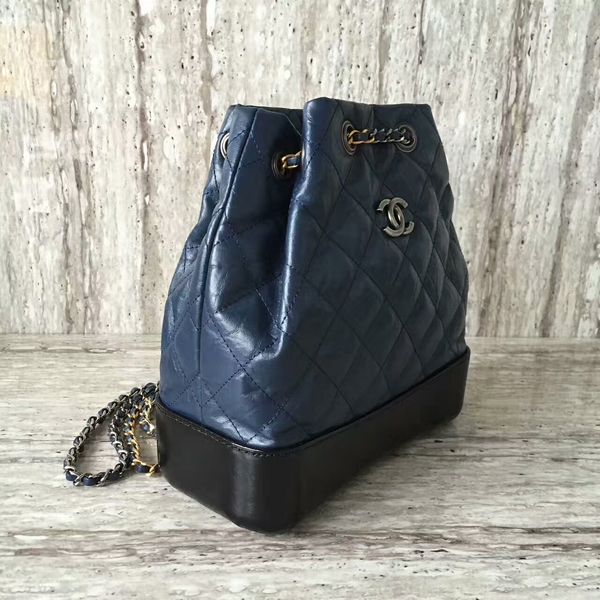 Chanel Sheepskin Leather Backpack 93825 Blue Chanel Sheepskin Leather Backpack 93825 Blue