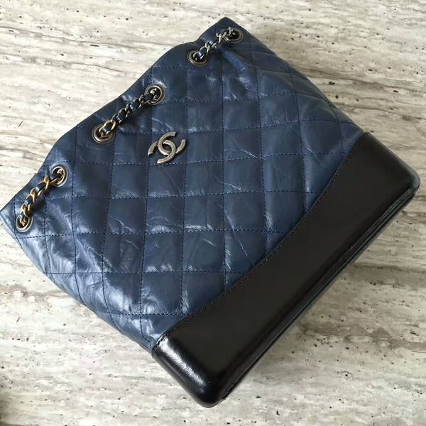 Chanel Sheepskin Leather Backpack 93825 Blue Chanel Sheepskin Leather Backpack 93825 Blue