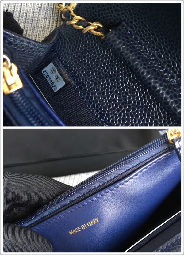 Boy Chanel WOC Flap Bag Original Calfskin Leather CHA6040 Blue Boy Chanel WOC Flap Bag Original Calfskin Leather CHA6040 Blue