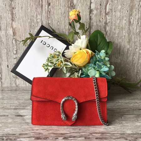 Gucci Dionysus Suede Super mini Bbag with Crystals 476432 Red Gucci Dionysus Suede Super mini Bbag with Crystals 476432 Red