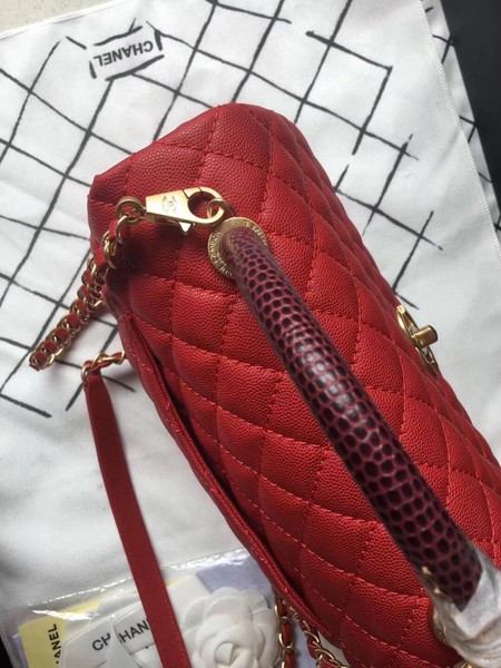 Chanel Classic Wine Top Handle Bag Red Original Leather A92292 Gold Chanel Classic Wine Top Handle Bag Red Original Leather A92292 Gold