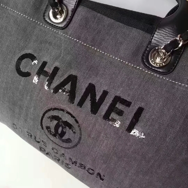 Chanel Medium Original Canvas Leather Tote Shopping Bag 66941A Chanel Medium Original Canvas Leather Tote Shopping Bag 66941A