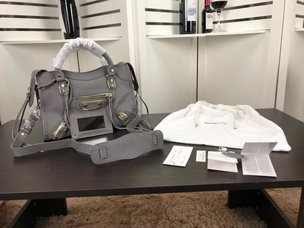 Balenciaga Giant City Gold Studs Handbag B084335 Grey Balenciaga Giant City Gold Studs Handbag B084335 Grey