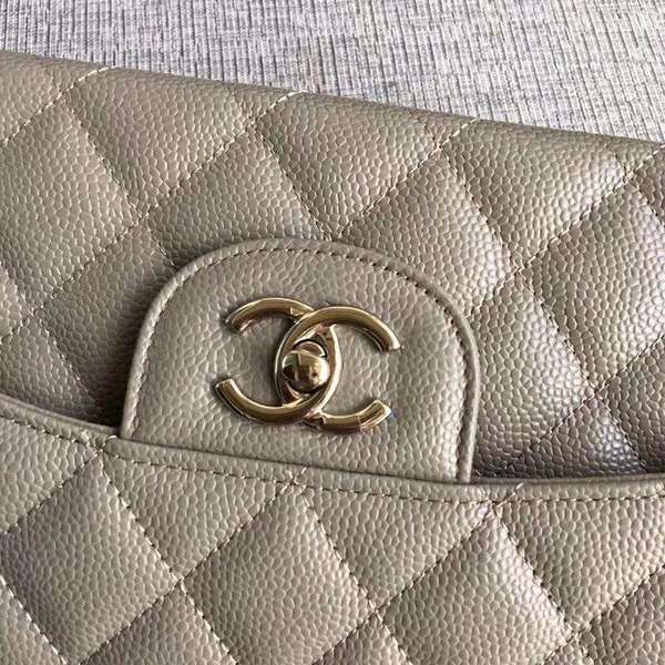 Chanel Flap Shoulder Bags Grey Original Calfskin Leather CF1113 Silver Chanel Flap Shoulder Bags Grey Original Calfskin Leather CF1113 Silver