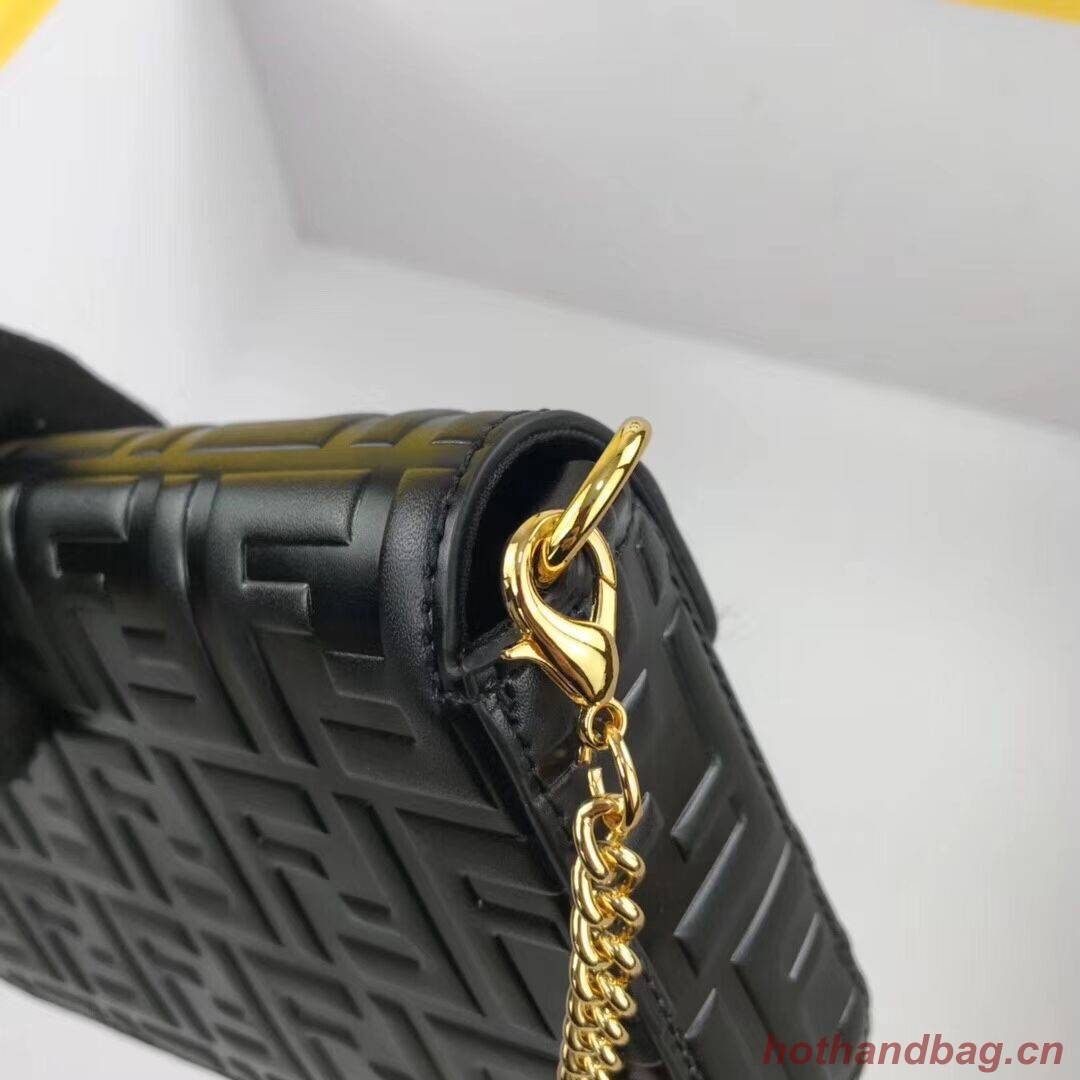 Fendi WALLET ON CHAIN WITH POUCHES leather mini-bag 8BS032 black Fendi WALLET ON CHAIN WITH POUCHES leather mini-bag 8BS032 black