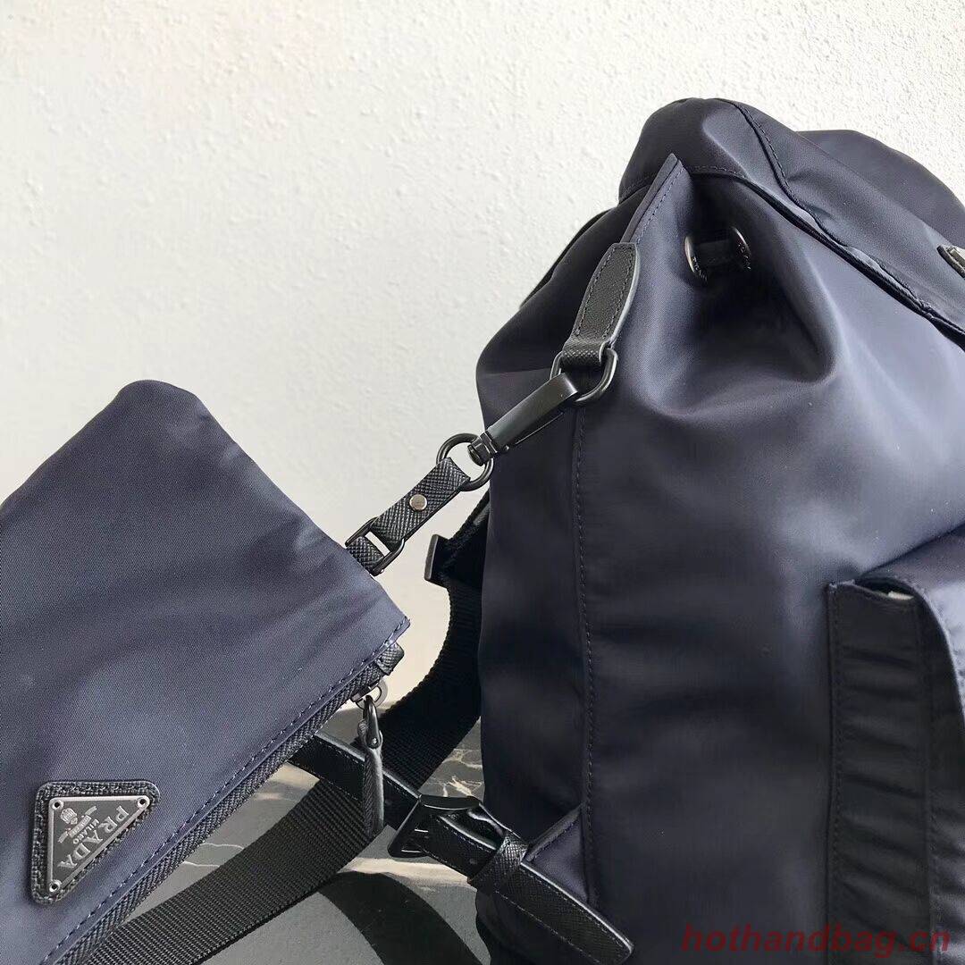 Prada Re-Nylon backpack 1BZ811 black&red Prada Re-Nylon backpack 1BZ811 black&red