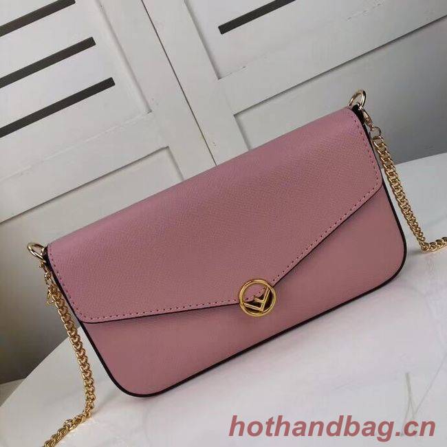 Fendi WALLET ON CHAIN WITH POUCHES leather mini-bag F0005 pink Fendi WALLET ON CHAIN WITH POUCHES leather mini-bag F0005 pink