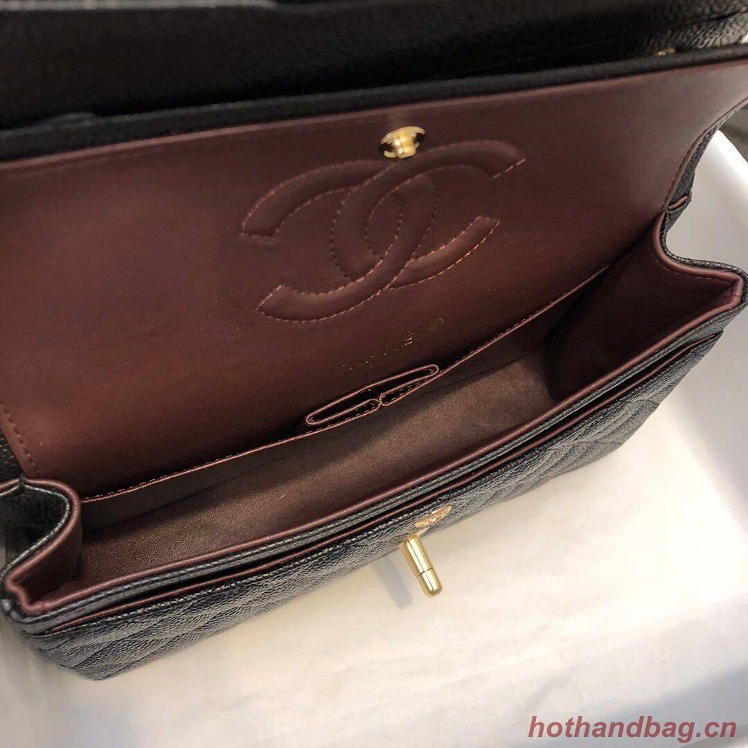 Fashion Chanel Original Caviar Leather Classic Flap Bag A28601 Black Fashion Chanel Original Caviar Leather Classic Flap Bag A28601 Black