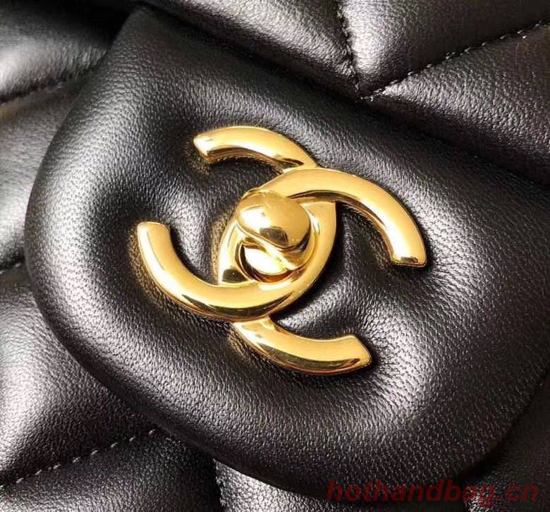 Chanel Jumbo Double Flaps Bags Black Original Sheepskin Leather A36097 Gold Chanel Jumbo Double Flaps Bags Black Original Sheepskin Leather A36097 Gold