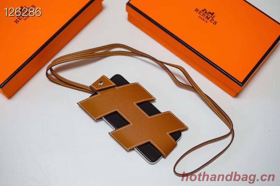 Hermes iPhone 11 pro Case Bag Original Leather H6698 Brown Hermes iPhone 11 pro Case Bag Original Leather H6698 Brown