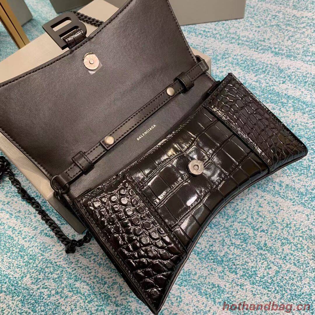 Balenciaga HOURGLASS CHAIN BAG B164497 black Balenciaga HOURGLASS CHAIN BAG B164497 black