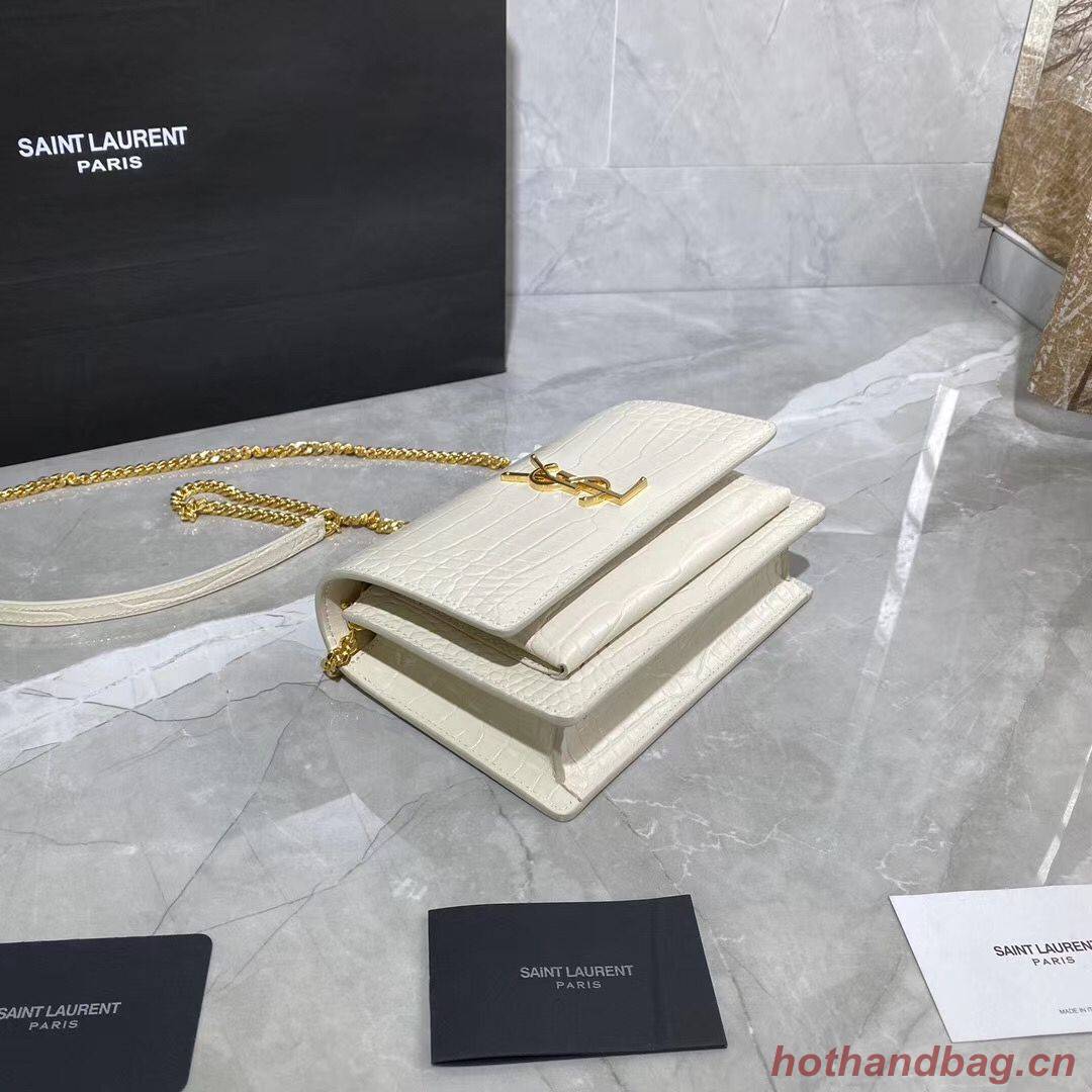 Yves Saint Laurent Calfskin Leather Tote Bag Y634723 white Yves Saint Laurent Calfskin Leather Tote Bag Y634723 white