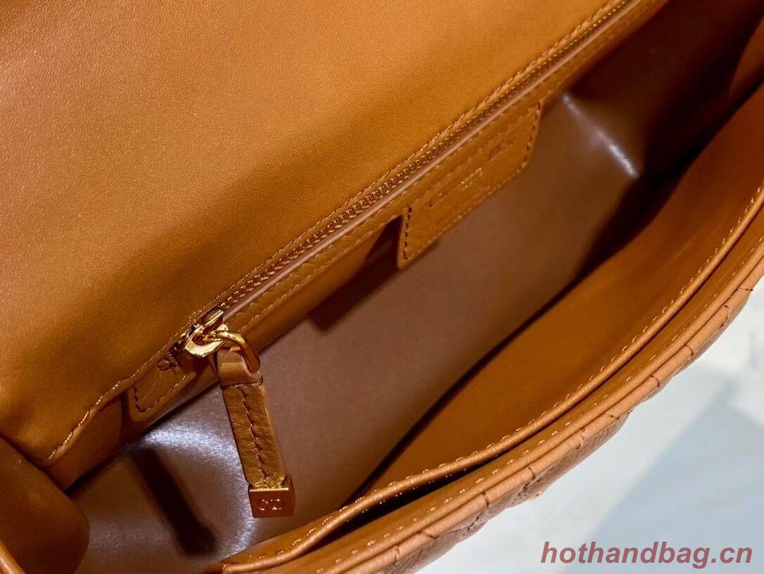 MEDIUM DIOR CARO BAG Soft Cannage Calfskin M9242 brown MEDIUM DIOR CARO BAG Soft Cannage Calfskin M9242 brown