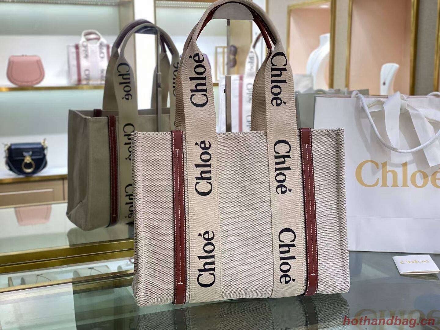 Chloe Cloth & leather 6C026 brown Chloe Cloth & leather 6C026 brown