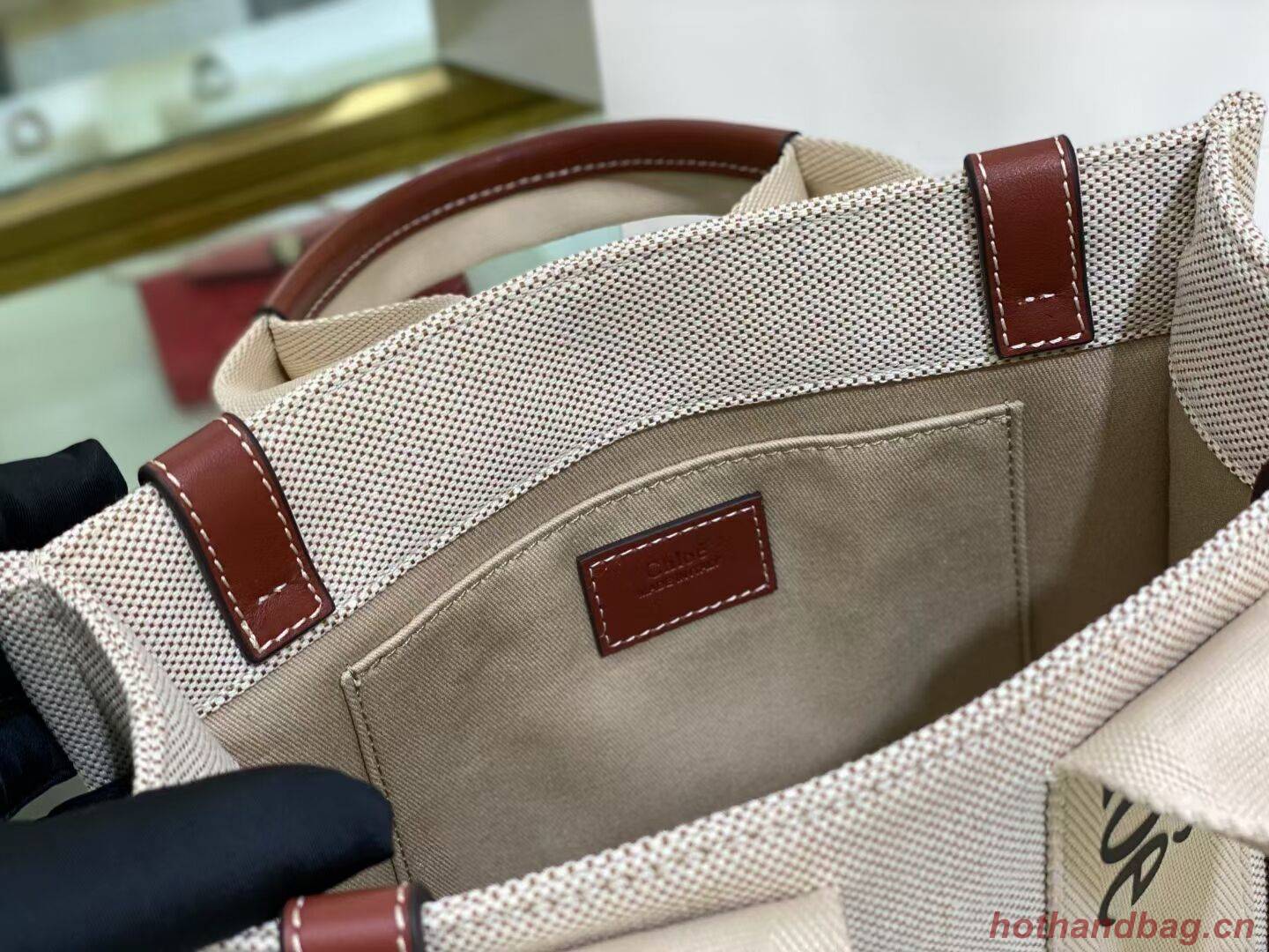 Chloe Cloth & leather 6C027 brown Chloe Cloth & leather 6C027 brown