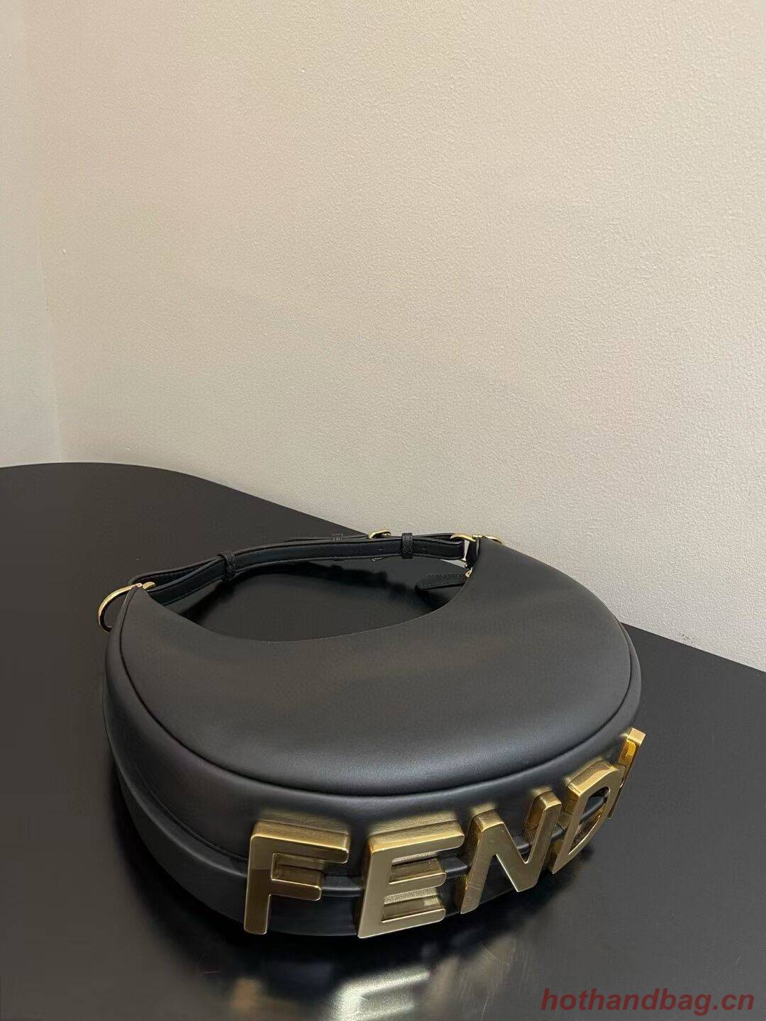 Fendi graphy Small black leather bag 8BR798 Fendi graphy Small black leather bag 8BR798