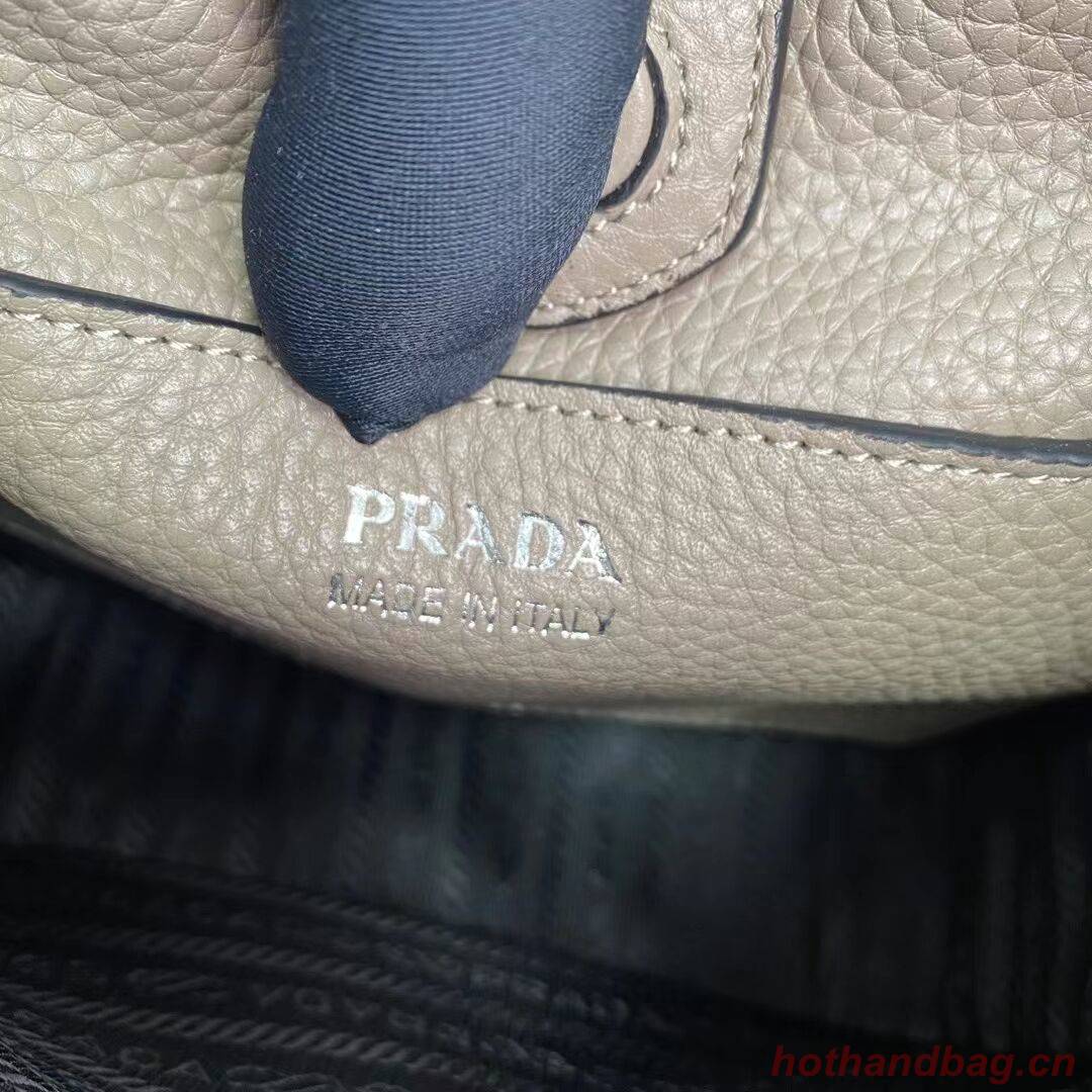 Prada Leather mini shoulder bag 1BH191 gray Prada Leather mini shoulder bag 1BH191 gray