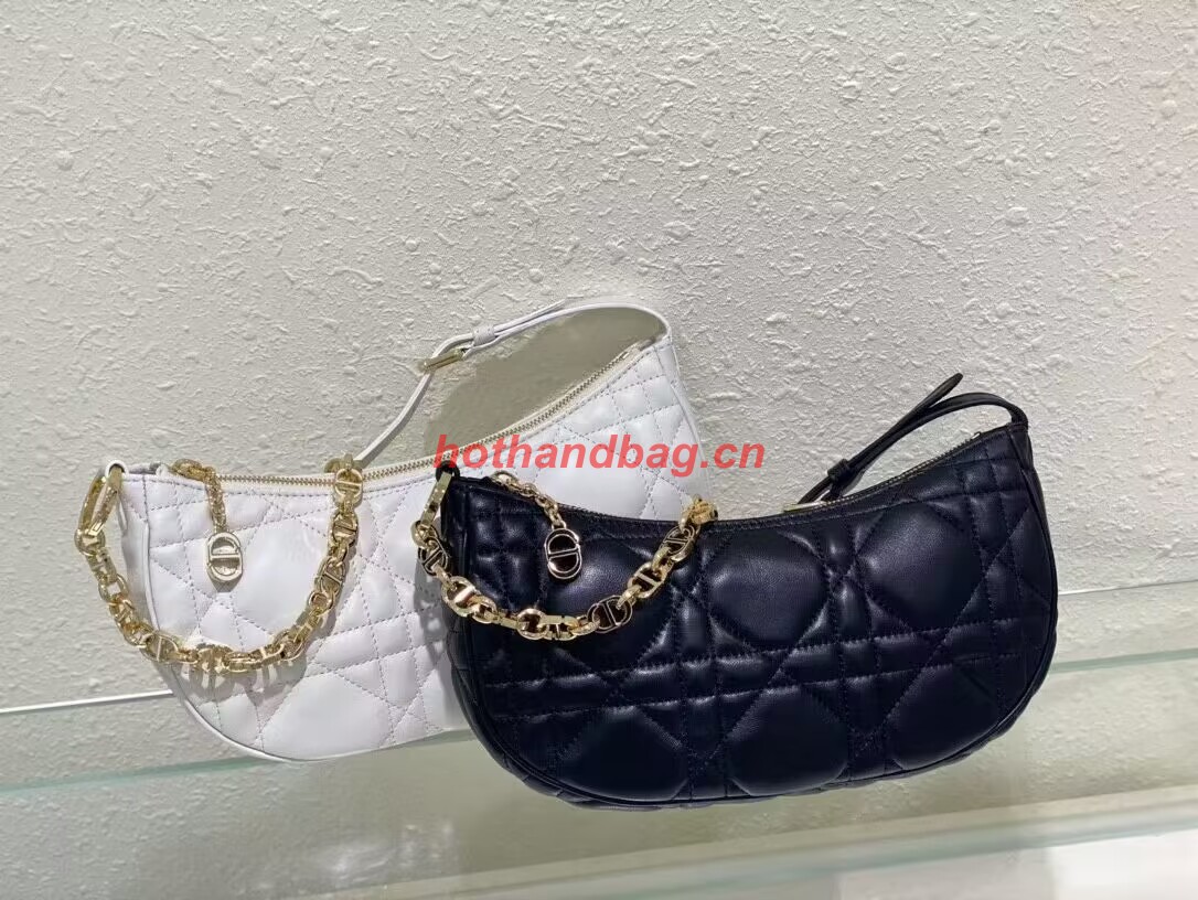 SMALL DIOR CD LOUNGE BAG black Supple Macrocannage Lambskin M2252ONG SMALL DIOR CD LOUNGE BAG black Supple Macrocannage Lambskin M2252ONG