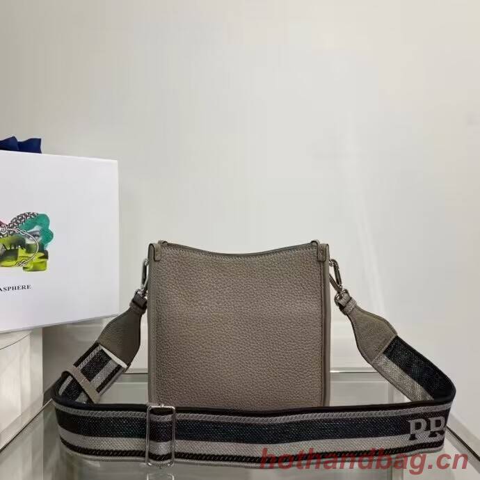 Prada Leather mini shoulder bag 1BH191 dark Grey Prada Leather mini shoulder bag 1BH191 dark Grey