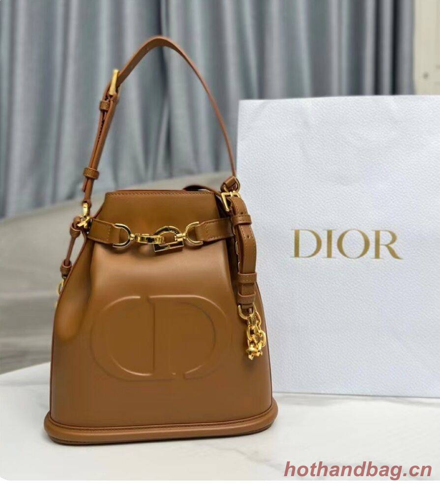 MEDIUM CEST DIOR BAG CD-Embossed Calfskin M2271UBHA brown MEDIUM CEST DIOR BAG CD-Embossed Calfskin M2271UBHA brown