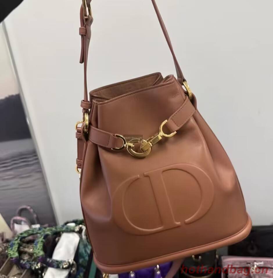 MEDIUM CEST DIOR BAG CD-Embossed Calfskin M2271UBHA brown MEDIUM CEST DIOR BAG CD-Embossed Calfskin M2271UBHA brown