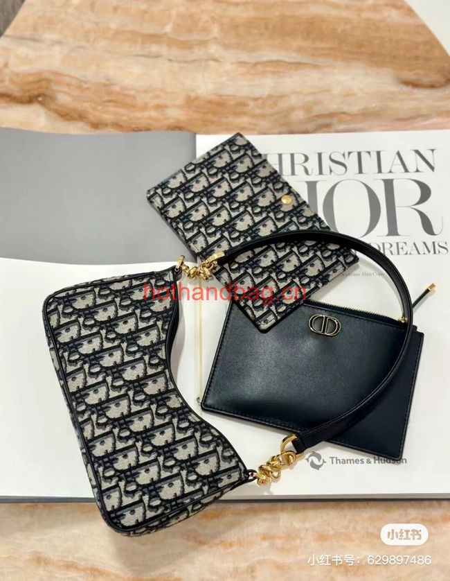 Dior 30 MONTAIGNE HOBO AVENUE MINI BAG Blue Dior Oblique Jacquard S2187UCNX Dior 30 MONTAIGNE HOBO AVENUE MINI BAG Blue Dior Oblique Jacquard S2187UCNX