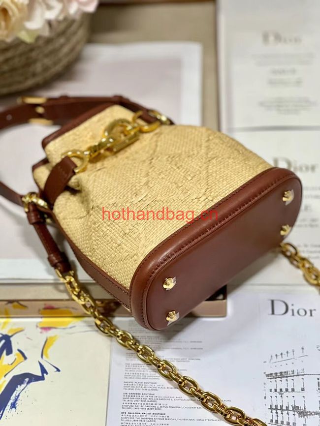 SMALL CEST DIOR BAG Natural Cannage Raffia M2272UB SMALL CEST DIOR BAG Natural Cannage Raffia M2272UB
