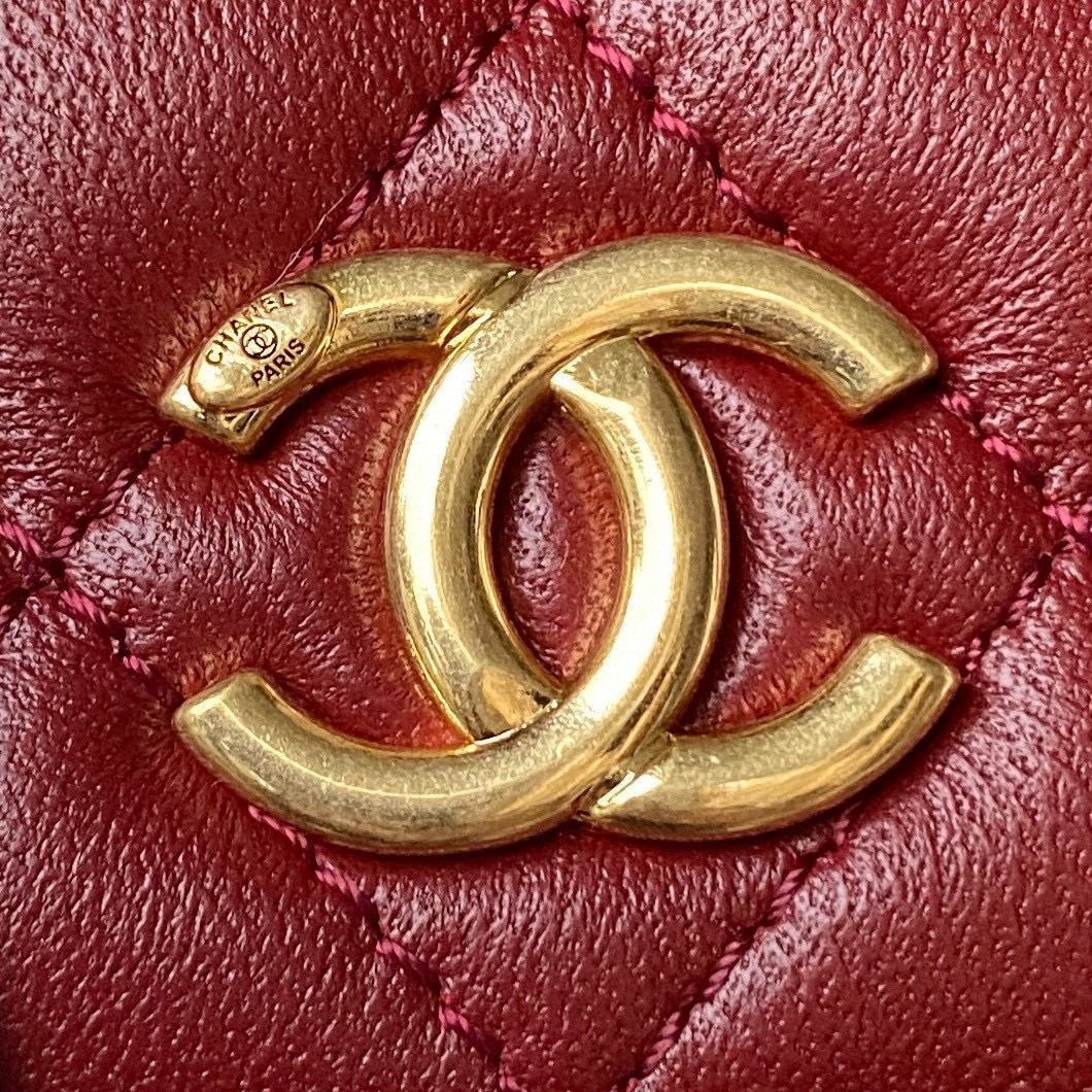 CHANEL 22B Kelly Pearl Top Handle Bag AP3513 Wine CHANEL 22B Kelly Pearl Top Handle Bag AP3513 Wine