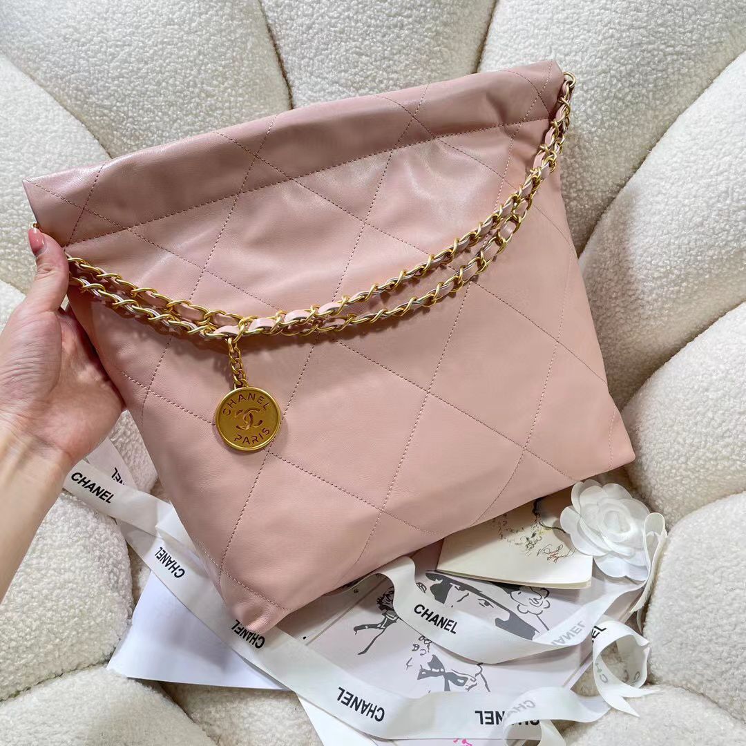 CHANEL 22 SMALL HANDBAG AS3260 light pink CHANEL 22 SMALL HANDBAG AS3260 light pink