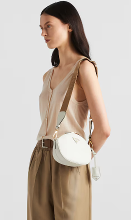 Prada Leather mini shoulder bag 1BH212 white Prada Leather mini shoulder bag 1BH212 white