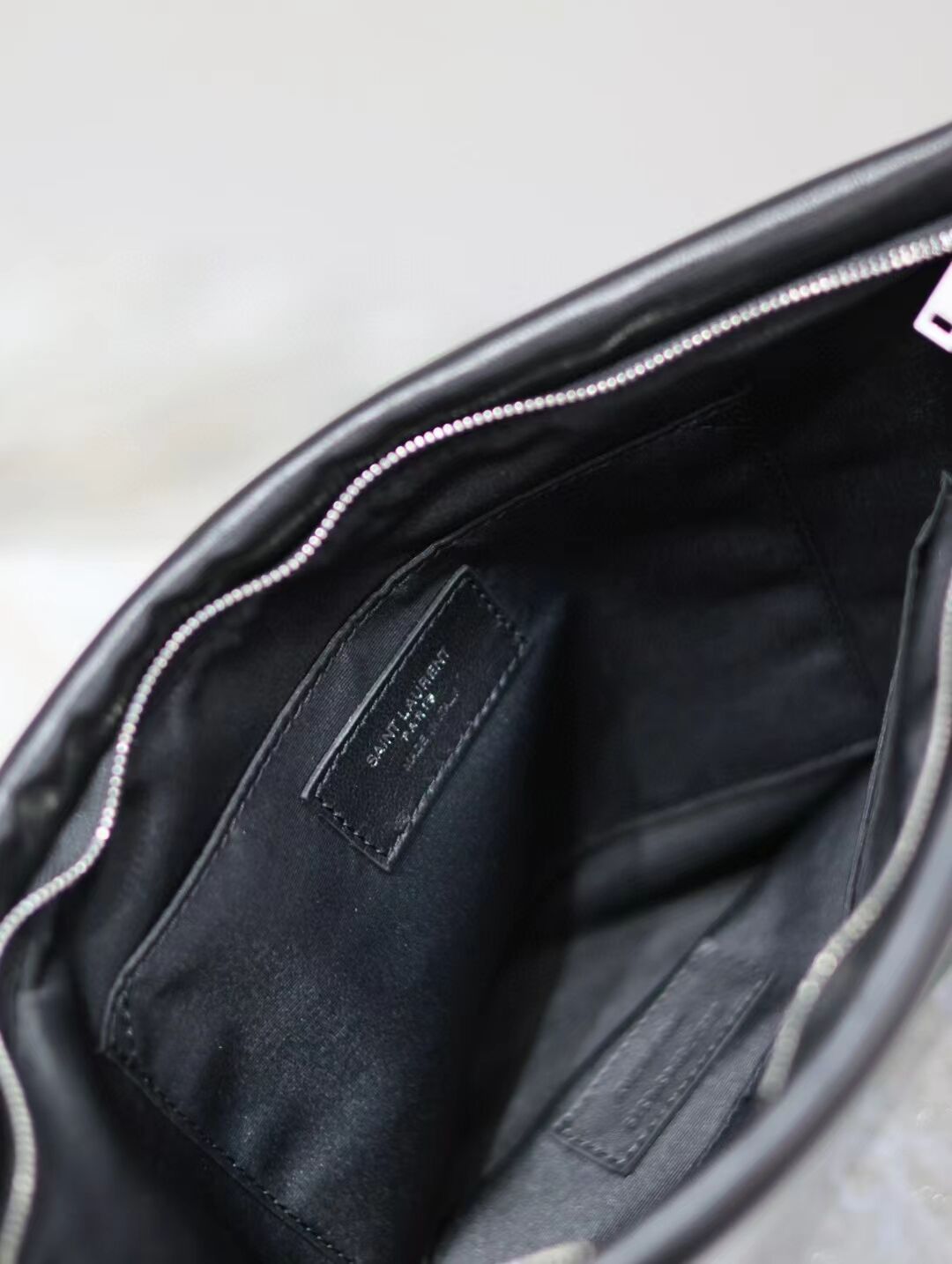SAINT LAURENT CALYPSO LARGE POUCH IN LAMBSKIN 778943-1 black SAINT LAURENT CALYPSO LARGE POUCH IN LAMBSKIN 778943-1 black