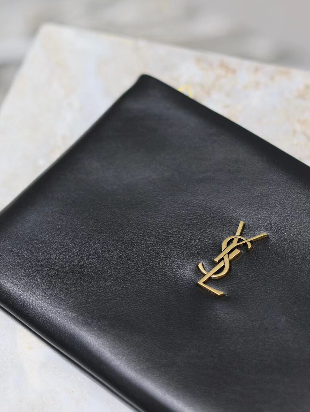 SAINT LAURENT CALYPSO SMALL POUCH IN LAMBSKIN 765025 black SAINT LAURENT CALYPSO SMALL POUCH IN LAMBSKIN 765025 black