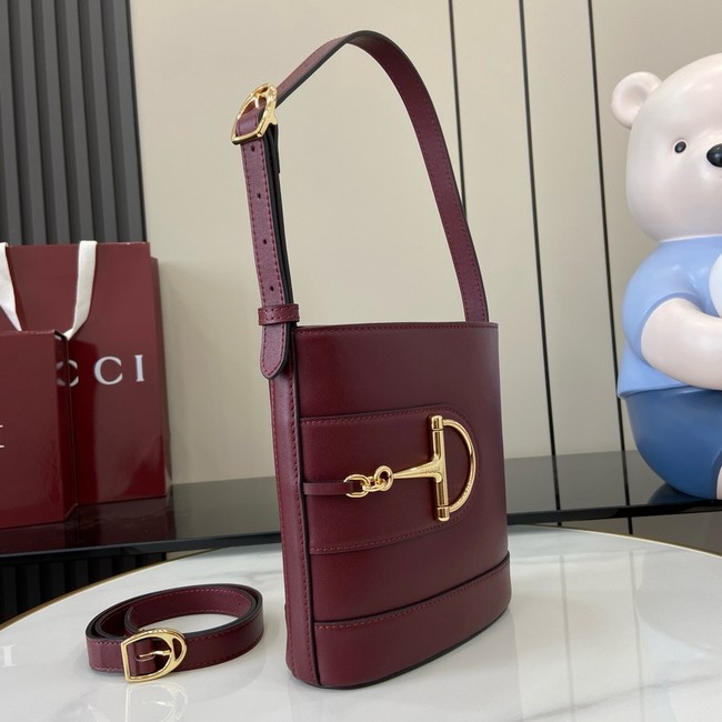 GUCCI 73 MINI BUCKET BAG 833665 Rosso Ancora red