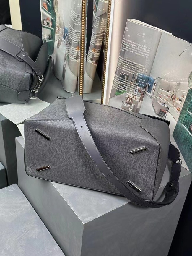Loewe Large grainy cowhide leather Puzzle bag 231095 dark gray