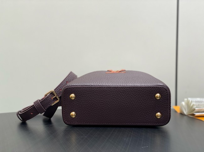Louis Vuitton Ostrich Capucines BB M11908 Chocolate & Quartz & Tan