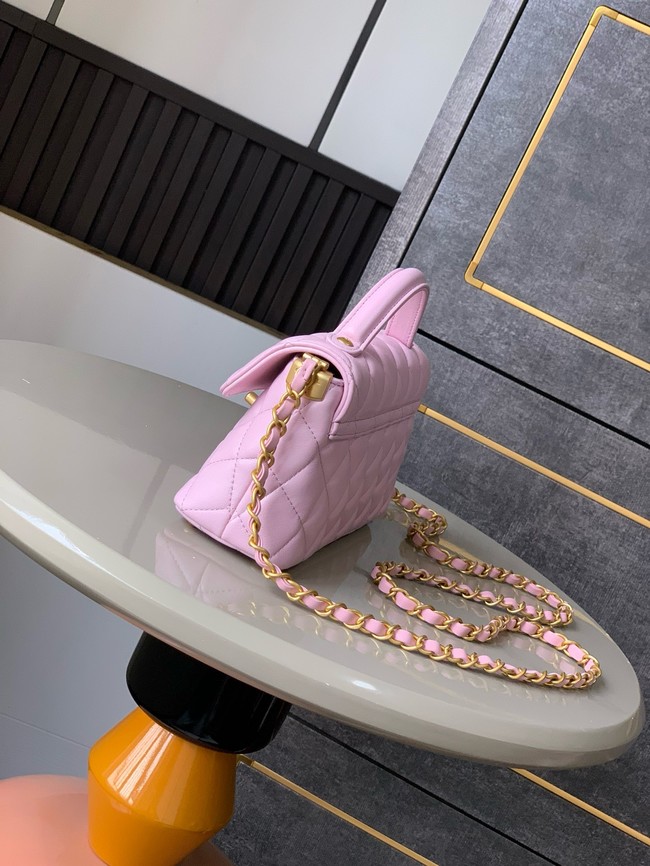 Chanel MINI FLAP BAG WITH TOP HANDLE AS5354 pink