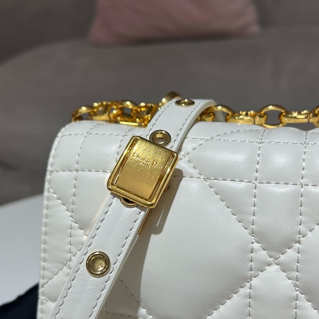 Dior Medium Soft Dior Caro Bag Macrocannage Lambskin M9253UHPA Latte