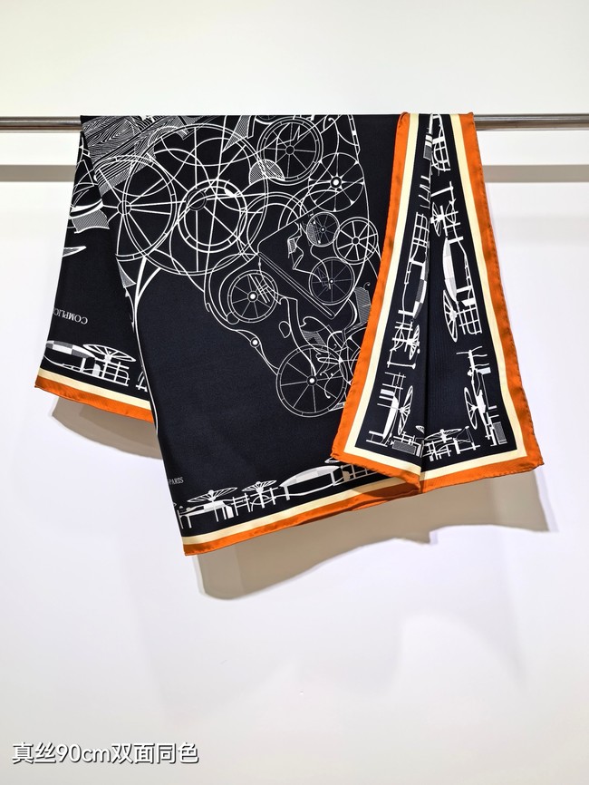 Hermes 90 Square Scarf Silk Twill KY167