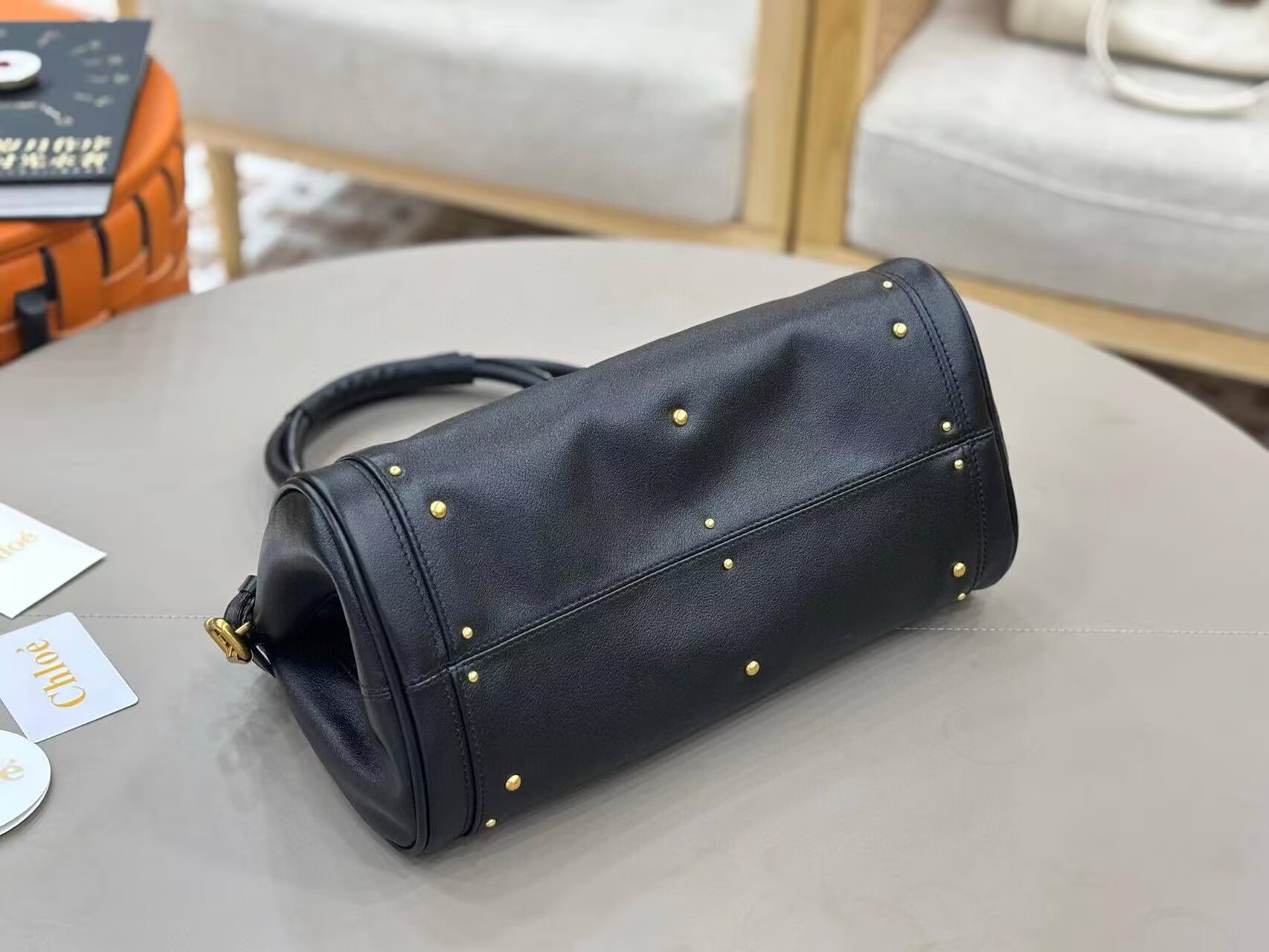 Chloe Original Leather Handle Bag C63202 Black Chloe Original Leather Handle Bag C63202 Black
