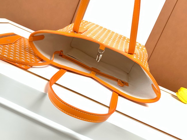 Goyard Calfskin Leather Tote Bag PM M8003 orange