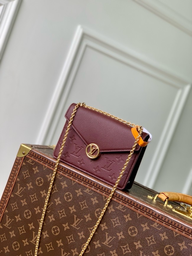 Louis Vuitton Wallet On Chain Rosy M25814 Grenat Red