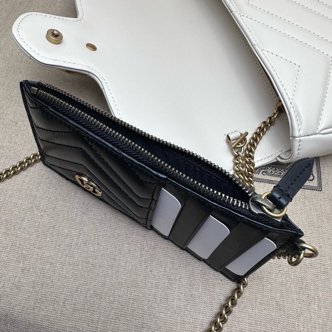 Gucci GG Marmont small shoulder bag 751526 Variation white leather