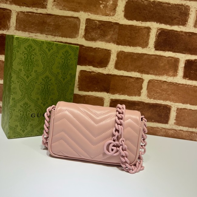Gucci GG Marmont mini shoulder bag 699757 pink