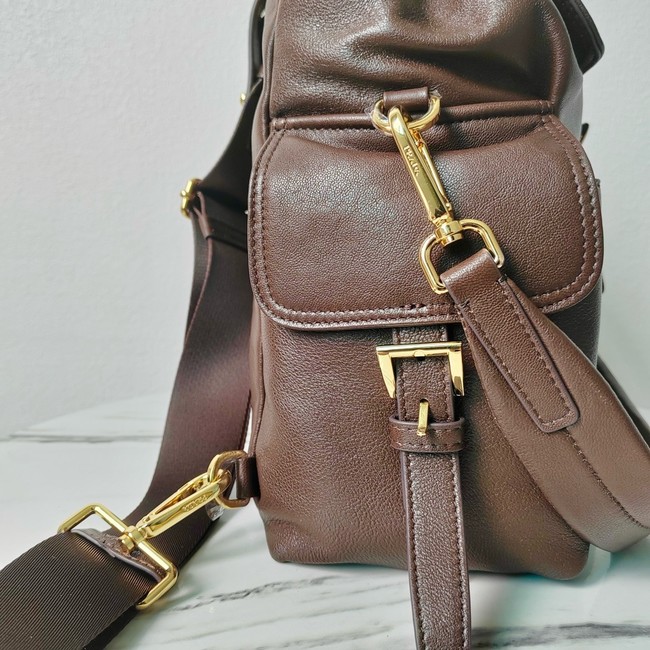 Prada Small Re-Nylon backpack 2VZ080 brown
