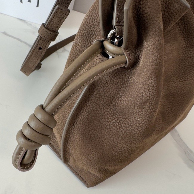 Loewe Flamenco Leather Shoulder Bag 262355 dark brown
