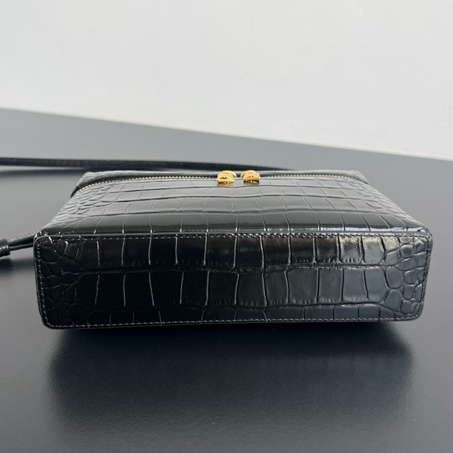Bottega Veneta Bang Bang Crocodile skin 789109 black